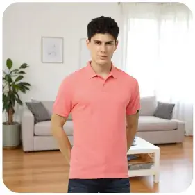 Rare Rabbit Signature polo T-shirt in navy with a small chest logo
